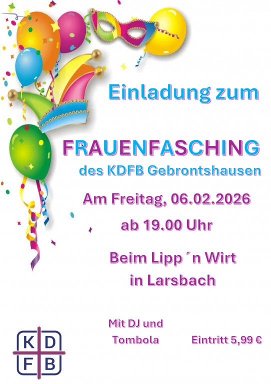 Grossansicht in neuem Fenster: KDFB Gebrontshausen Fasching