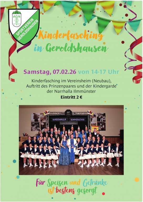 Grossansicht in neuem Fenster: Kinderfasching SV Geroldshausen