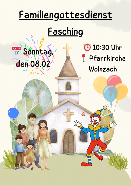 Grossansicht in neuem Fenster: Familiengottesdienst Fasching Wolnzach